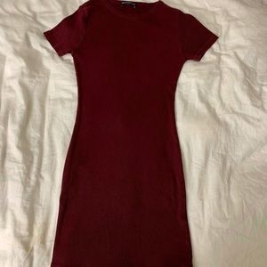 Brandy Melville maroon bodycon dress